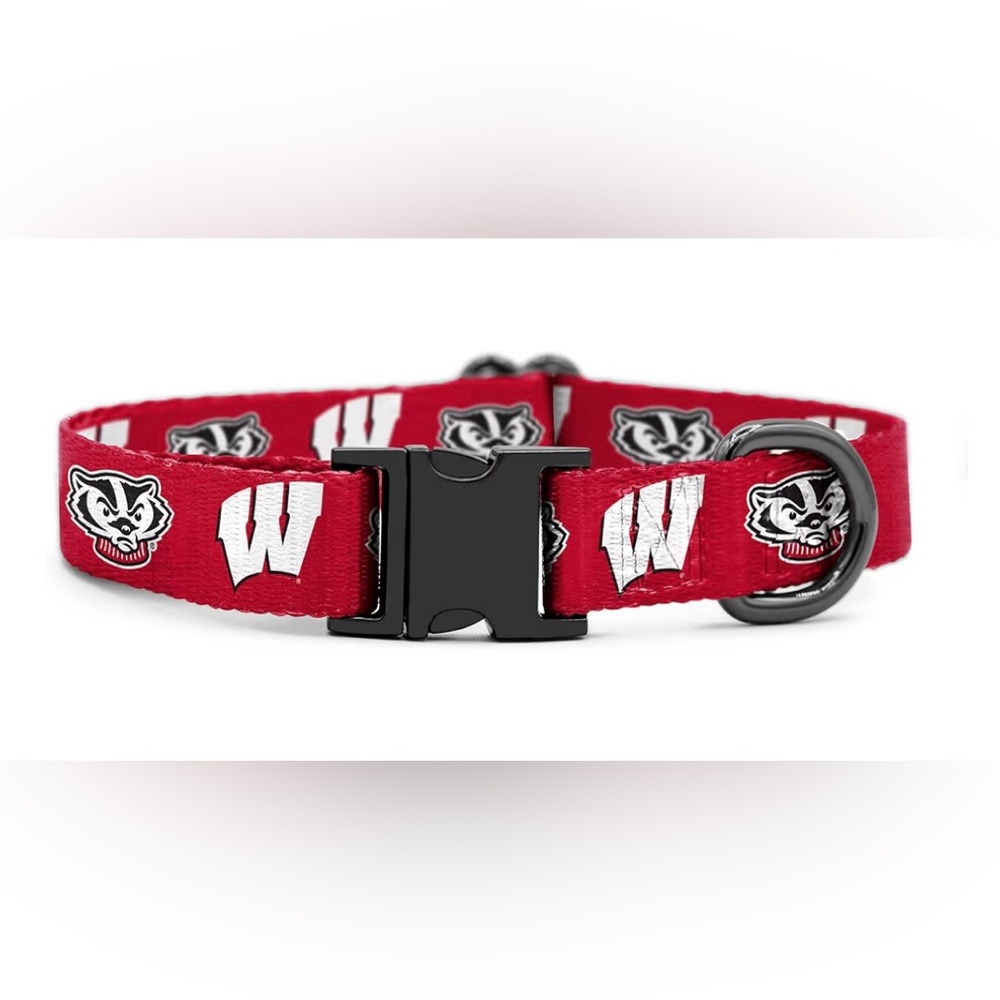 Wisconsin Badgers Collar Officially Licensed Fits All Pets! (Large Collar)